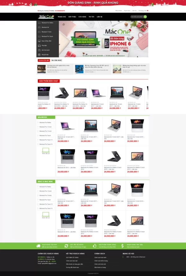 Theme wordpress bán laptop macbook